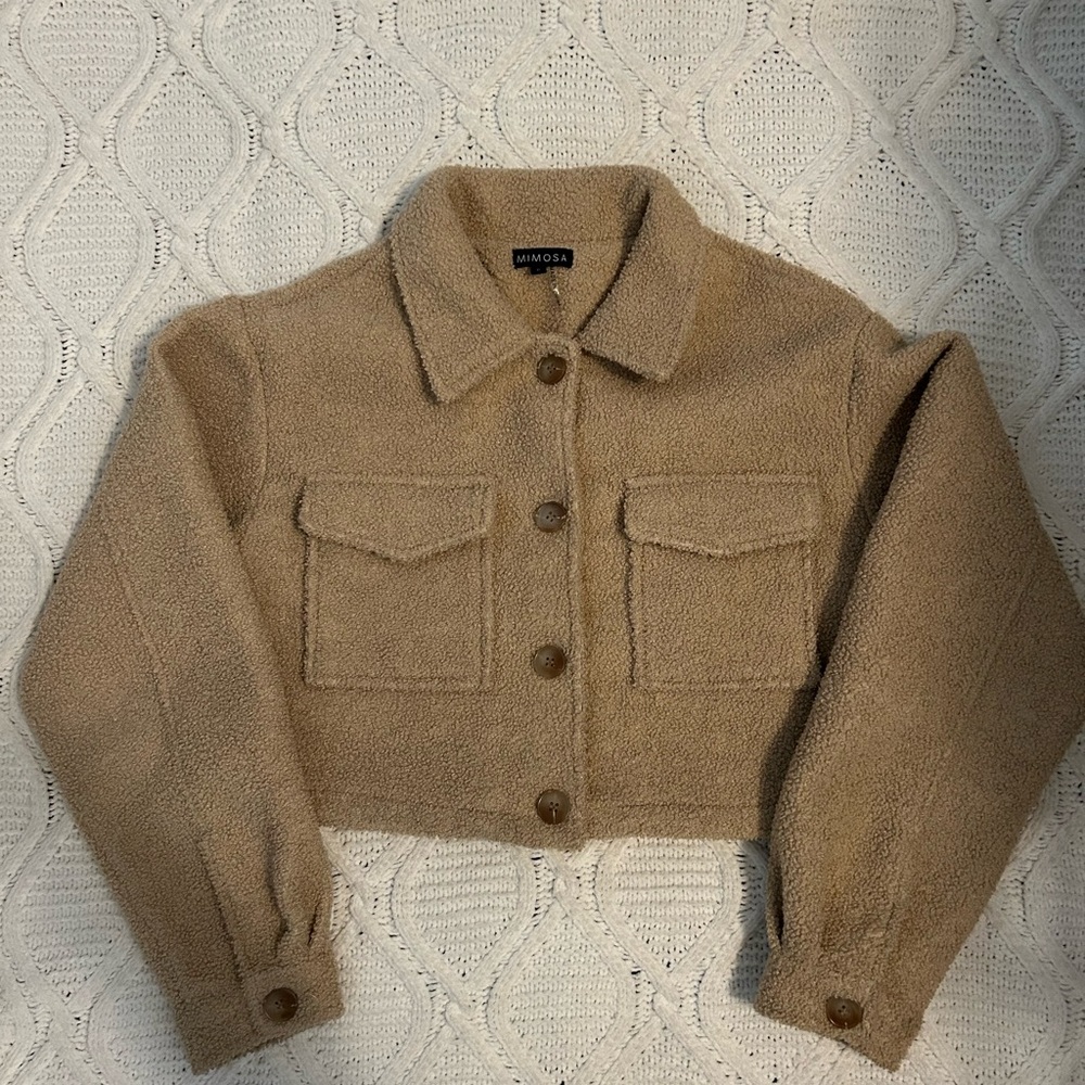 Cozy Tan Teddy Jacket